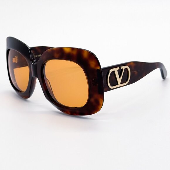 NEW VALENTINO SUNGLASSES VLS-180C HAVANA/ORANGE WOMEN EYEWEAR main image 4